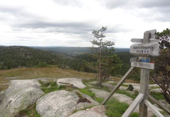 Bertesknapen, 652 m.