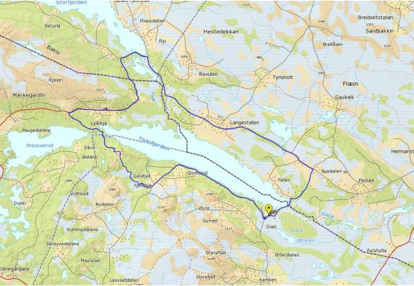 Round trip of Tisleifjorden (Easy - 37 km) - Golsfjellet