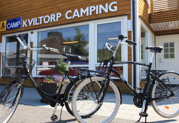 Bicycle and boat rental on Kviltorp Camping