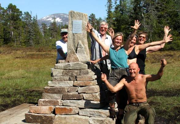 Hiking route: the geographical midpoint of Norway