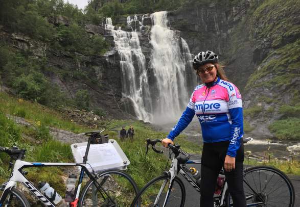 Bike the Fjords - Skjervsfossen waterfall