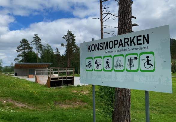 Konsmoparken frisbee golf course