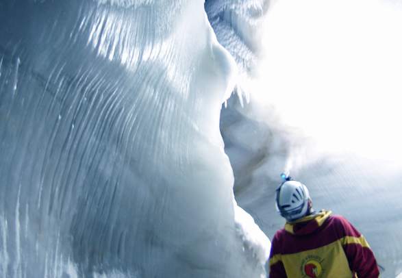 Ice Cave: Hike to explore the ice cave - Svalbard Wildlife Expeditions