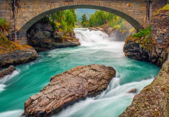 The waterfall "Prestfossen"