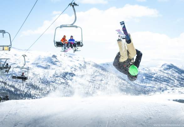 Hovden terrain park - red and blue section