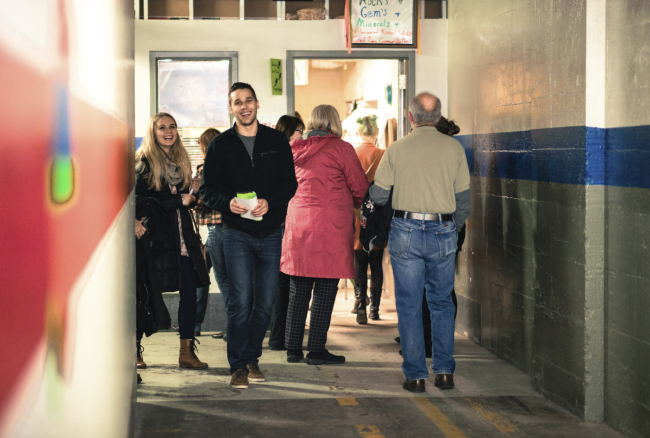 People attending the Banbury Art Crawl