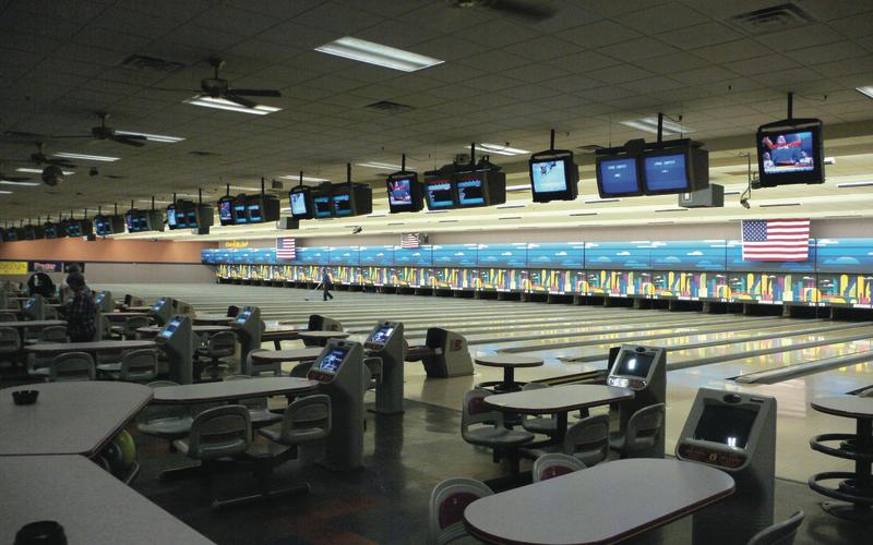 Bowling lanes at Riverside Lanes in Laughlin, NV