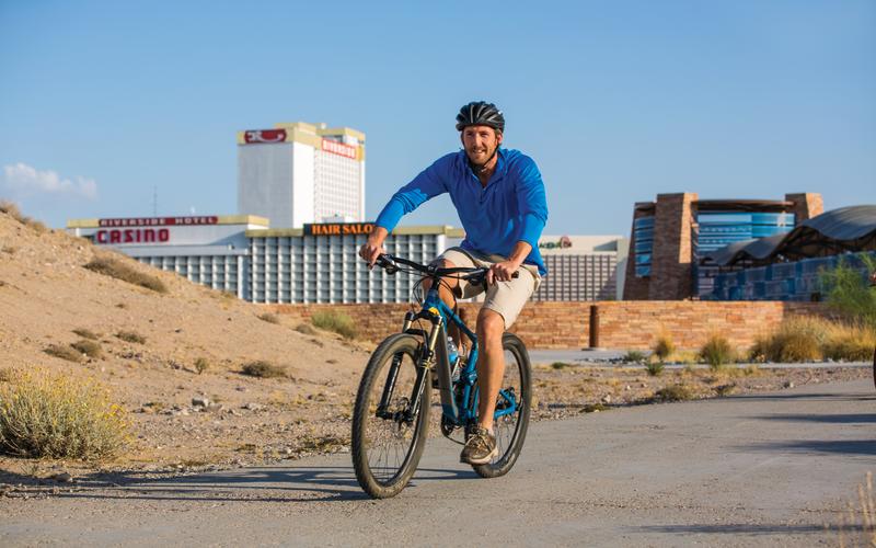 Man riding a bike in Laughlin