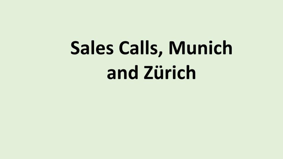 Sales call DE