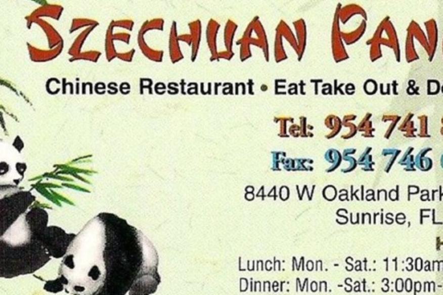 Sze Chuan Panda Chinese Restaurant Sunrise Fl 33351 7359