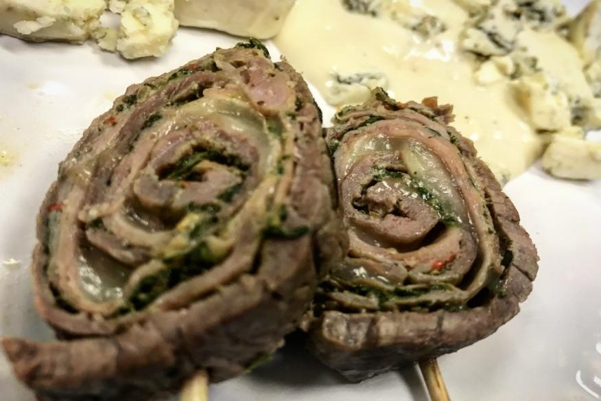 steak roll up - red chair catering