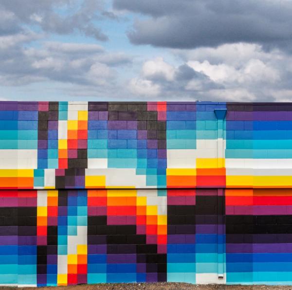 Chromadynamica by Felipe Pantone - Napa Rail Arts Disctrict