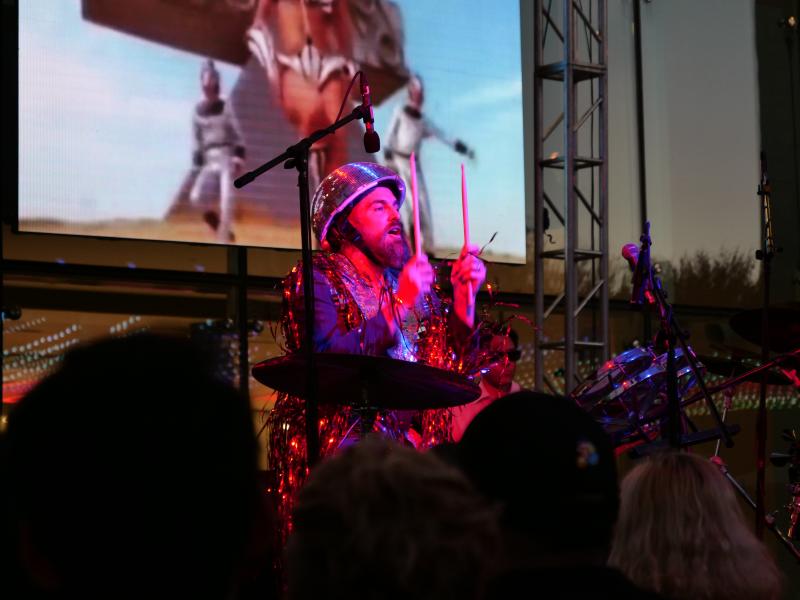 DK the Drummer at Party on the Plaza