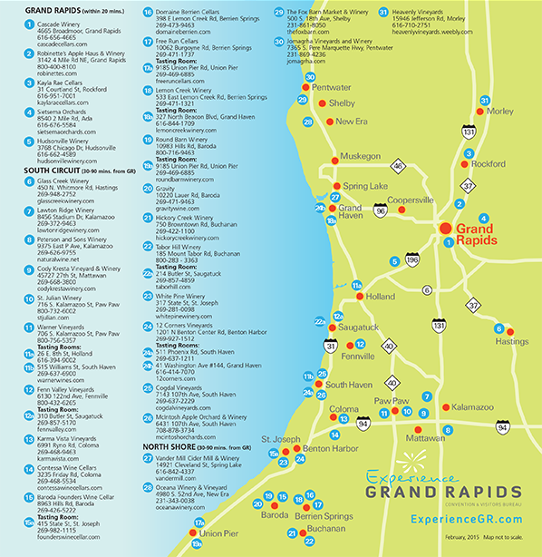 Wine Tour Map