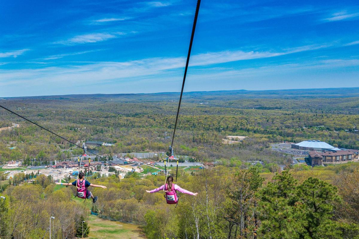 Fall Zip Line Fun in the Pocono Mountains