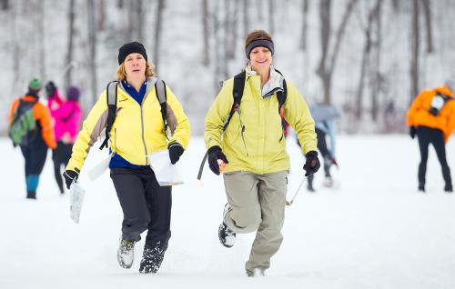 Winter Adventure Race Participants in Grand Rapids