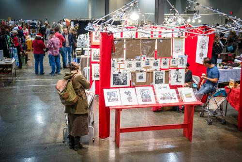 Shoppers at the UICA Annual Artist Market