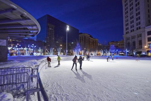 Ice Skating at Rosa Park Circle in Grand Rapids