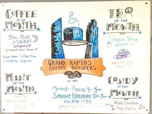 Grand Rapids Coffee Roasters Whiteboard