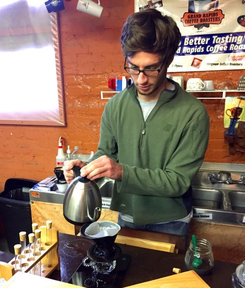 Grand Rapids Coffee Roasters Barista At Work