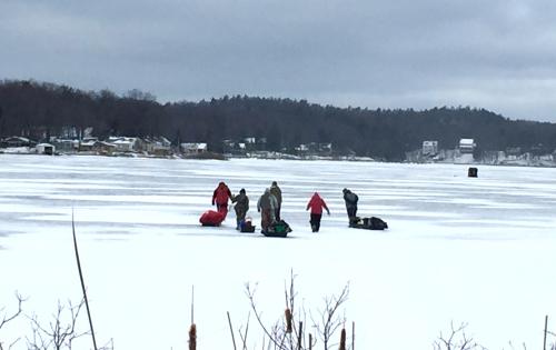 Ice Fishing in Grand Rapids, Michigan