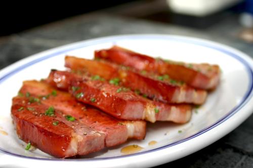 Peppercorn bacon slab at Butcher's Union in Grand Rapids, Michigan