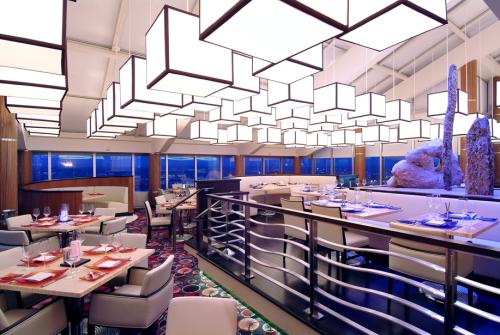 Interior of Cygnus 27 restaurant in Grand Rapids, Michigan