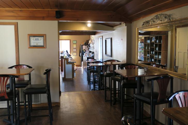 Seating area at Kayla Rae Cellars in Rockford, Michigan