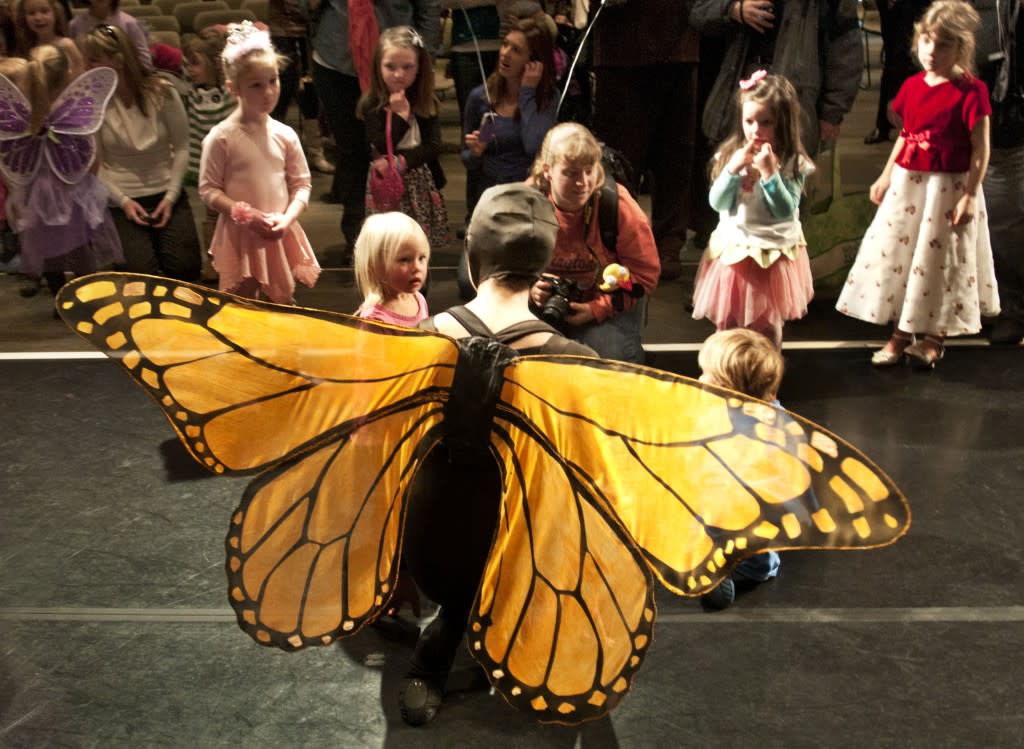Child in a butterfly costume