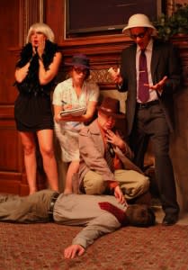 Actors worrying about a dead body Photo Courtesy of David Pace Agency