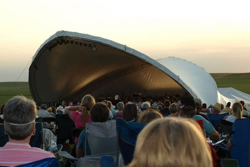 Flint Hills Symphony stage and crowd