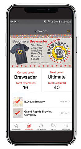 Brewsader App on iPhone