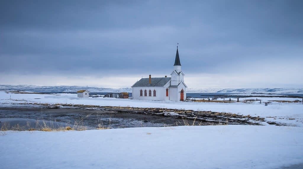 The old Nesseby Church from 1858, Varanger