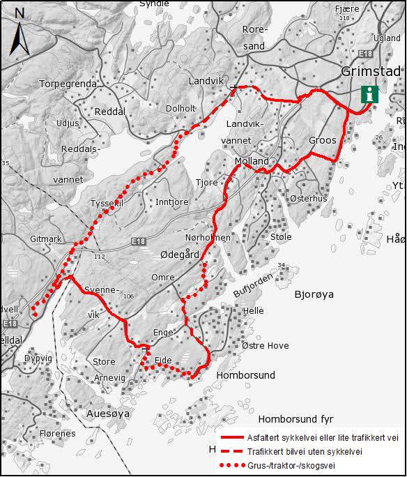 Cycling Tour Homborsund Via Vestlandske Hovedvei 38 Km Biking Grimstad Norway