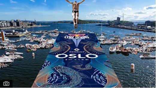 Red Bull Cliff Diving From The Oslo Opera Rooftop Sports Oslo Norway