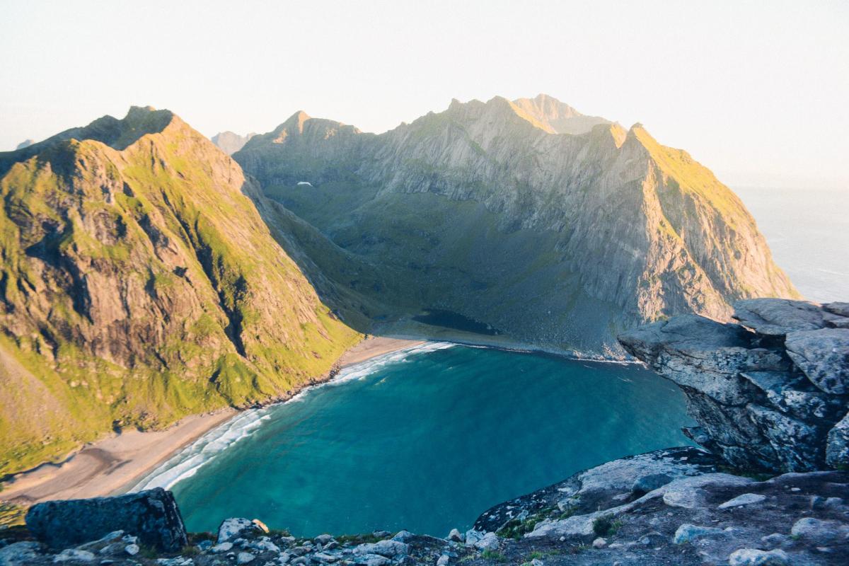 Summer Night Hike to Kvalvika Beach