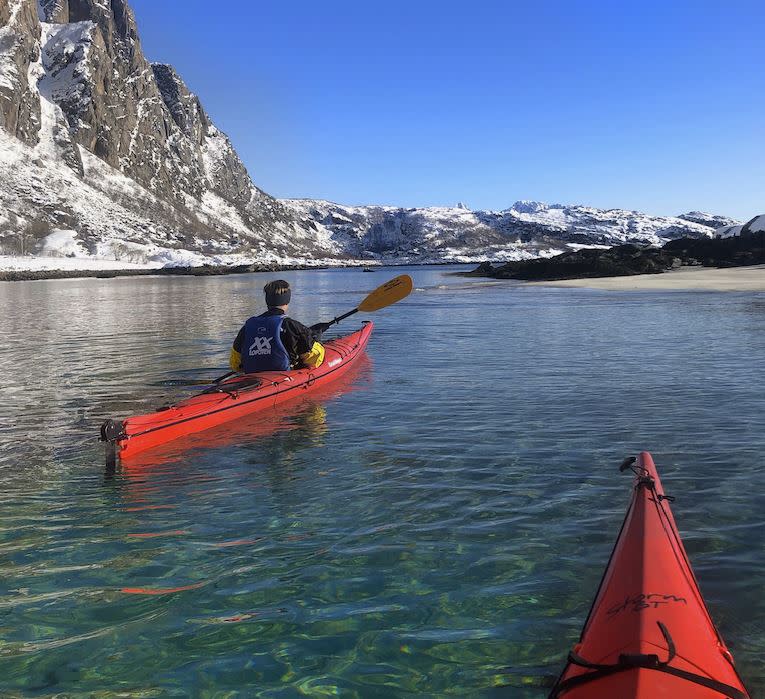 Winter Kayaking Xxlofoten Action Adventure Svolvaer Norway
