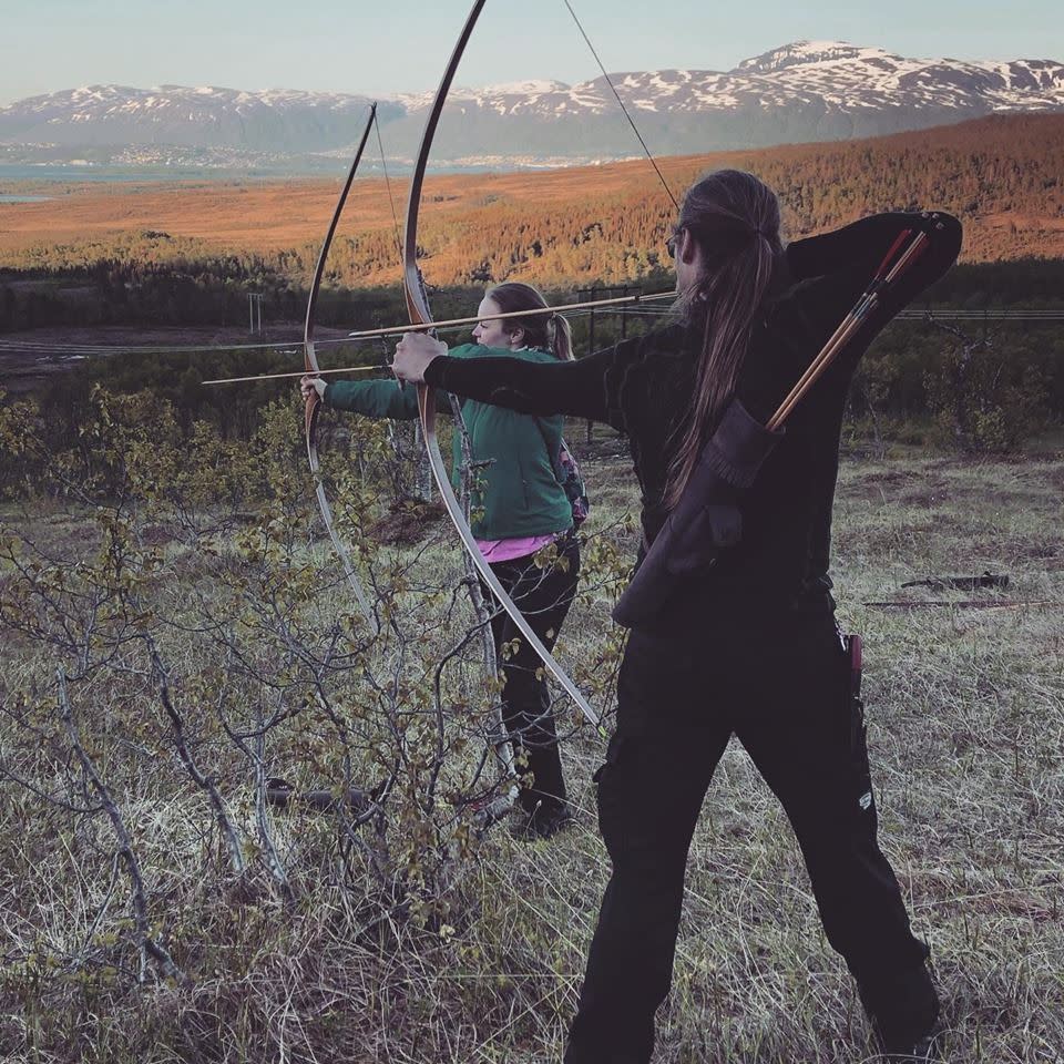 Bow hunting experience in the wood Hunting Tromsø Norway