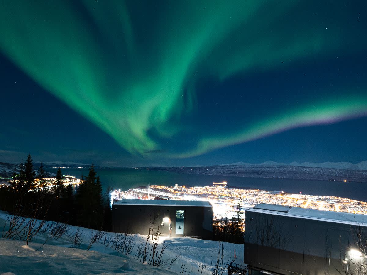 Nordlyset fra Camp Lodge Northern Lights Narvik Norway