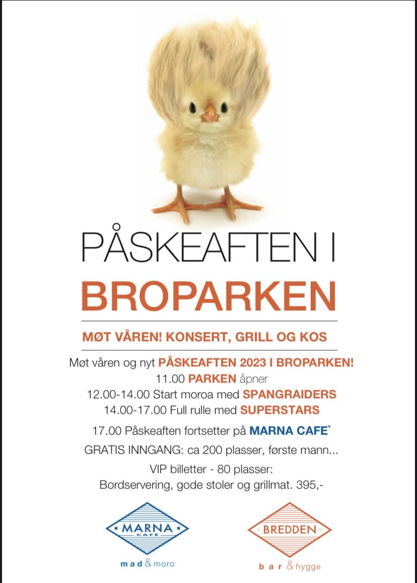 Email Ambitiøs delikatesse PÅSKEAFTEN I BROPARKEN // Mandal | Concerts & Festivals | Lindesnes | Norway
