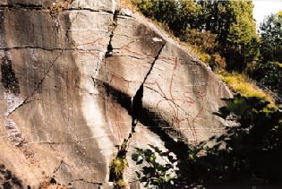 Petroglyphs at Stykket
