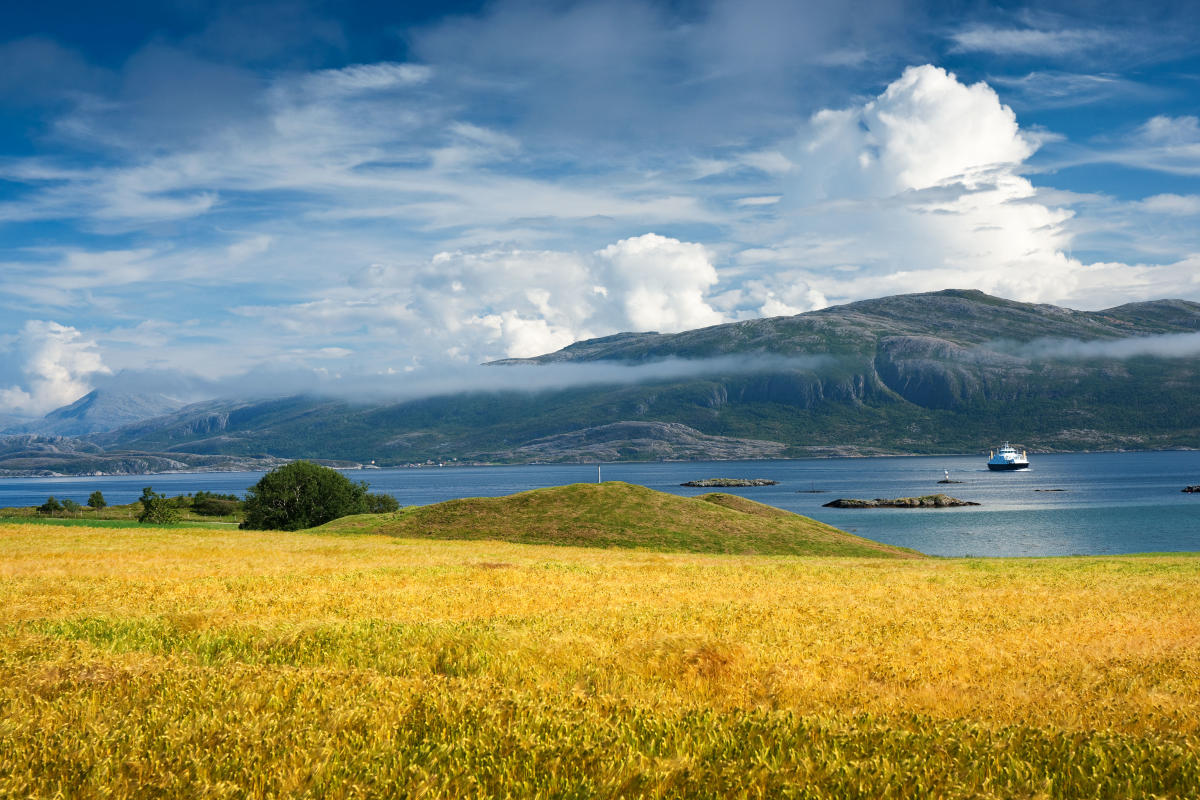 Herlaugshaugen - burial mound | Cultural Heritage | Leka | Norway