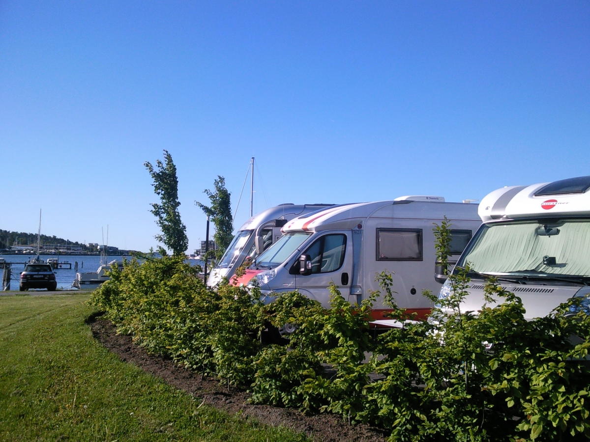 Caravansite by the harbour in Sandefjord