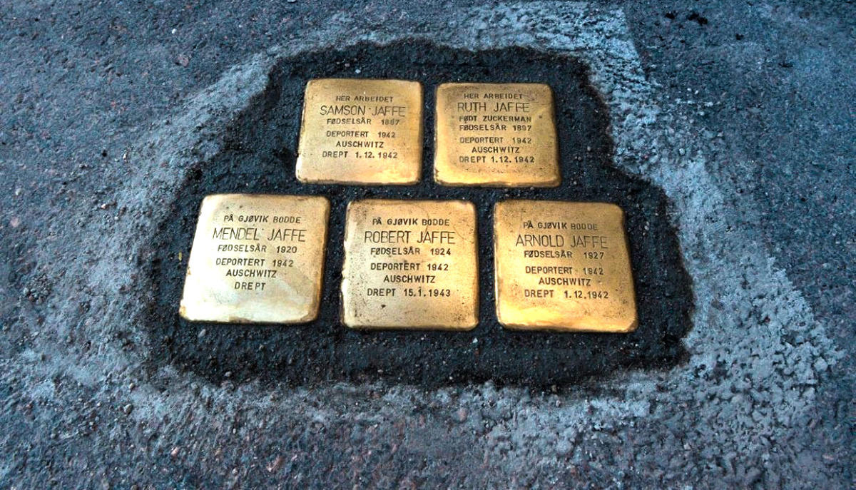 Second World War memorial - The stumble stones in Gjøvik