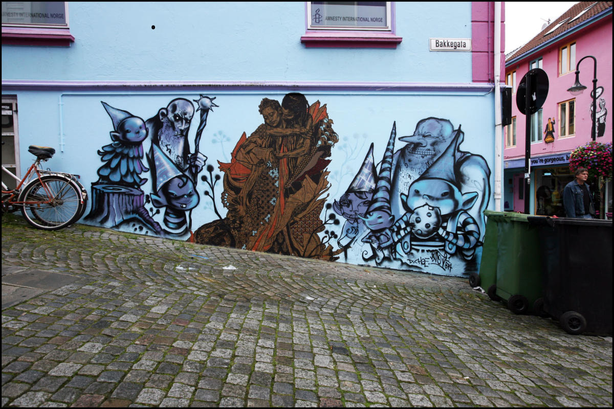 Stavanger Street Art: "Untitled" by David Choe and Swoon