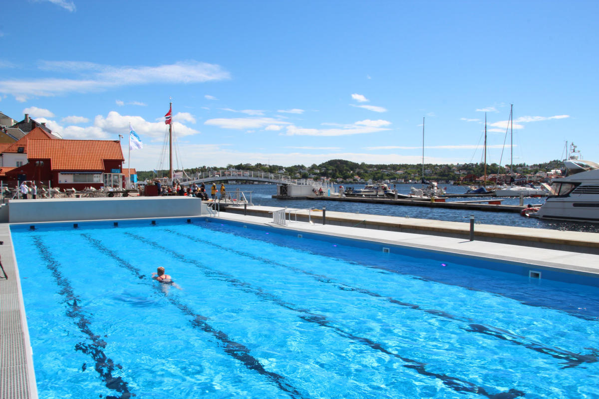 Swimming pool at Arendal Marina