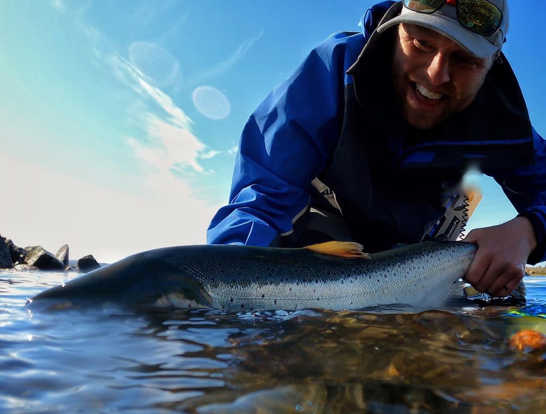 Sea trout fishing with guide
