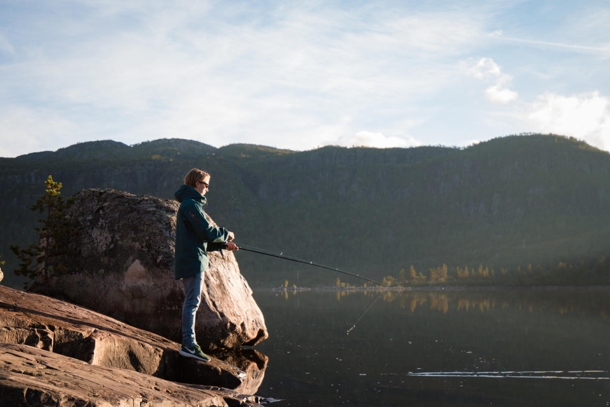 Trout fishing at Hovden