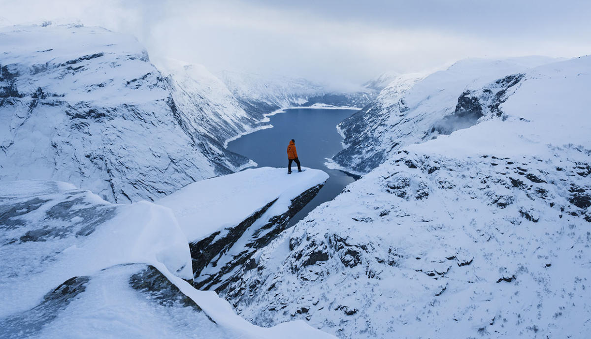 Trolltunga Winter Sunset Guided Tours Tyssedal Norway