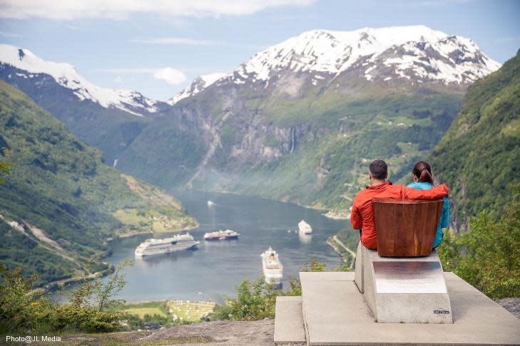Emob trip to Flydalsjuvet Panorama Fjord Coastal Cruise Geiranger